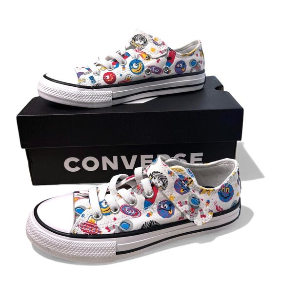 Converse Chuck Taylor All Stars Kids CTAS 1V OX Space Sneakers V Strap Youth 1 - Picture 6 of 14